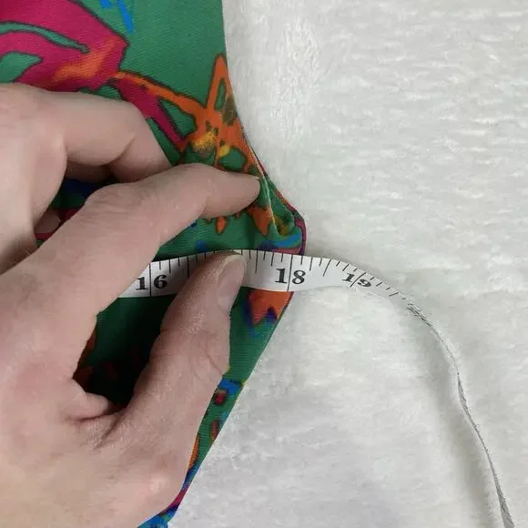 Lauren Ralph Lauren Dress Womens 4 Paisley Ruched Colorful Maxilmalism Beach - Picture 8 of 9